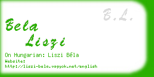 bela liszi business card